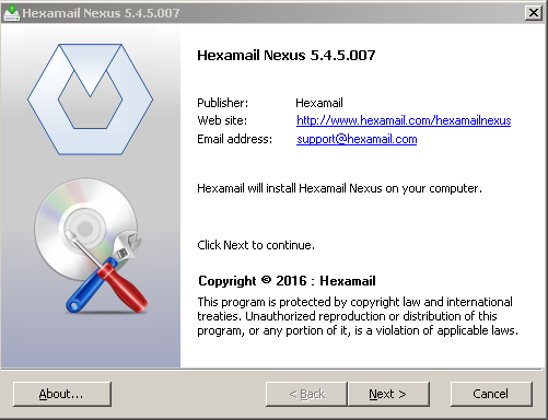 The Installer copies files and sets up services