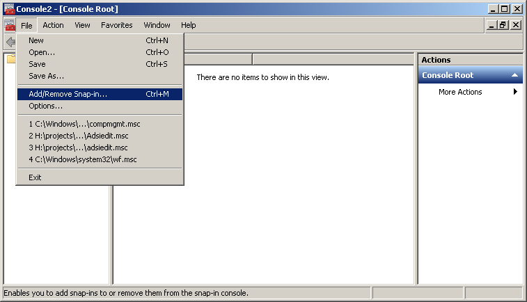 Microsoft Management Console
