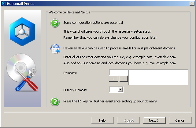 The setup wizard shows the product logo